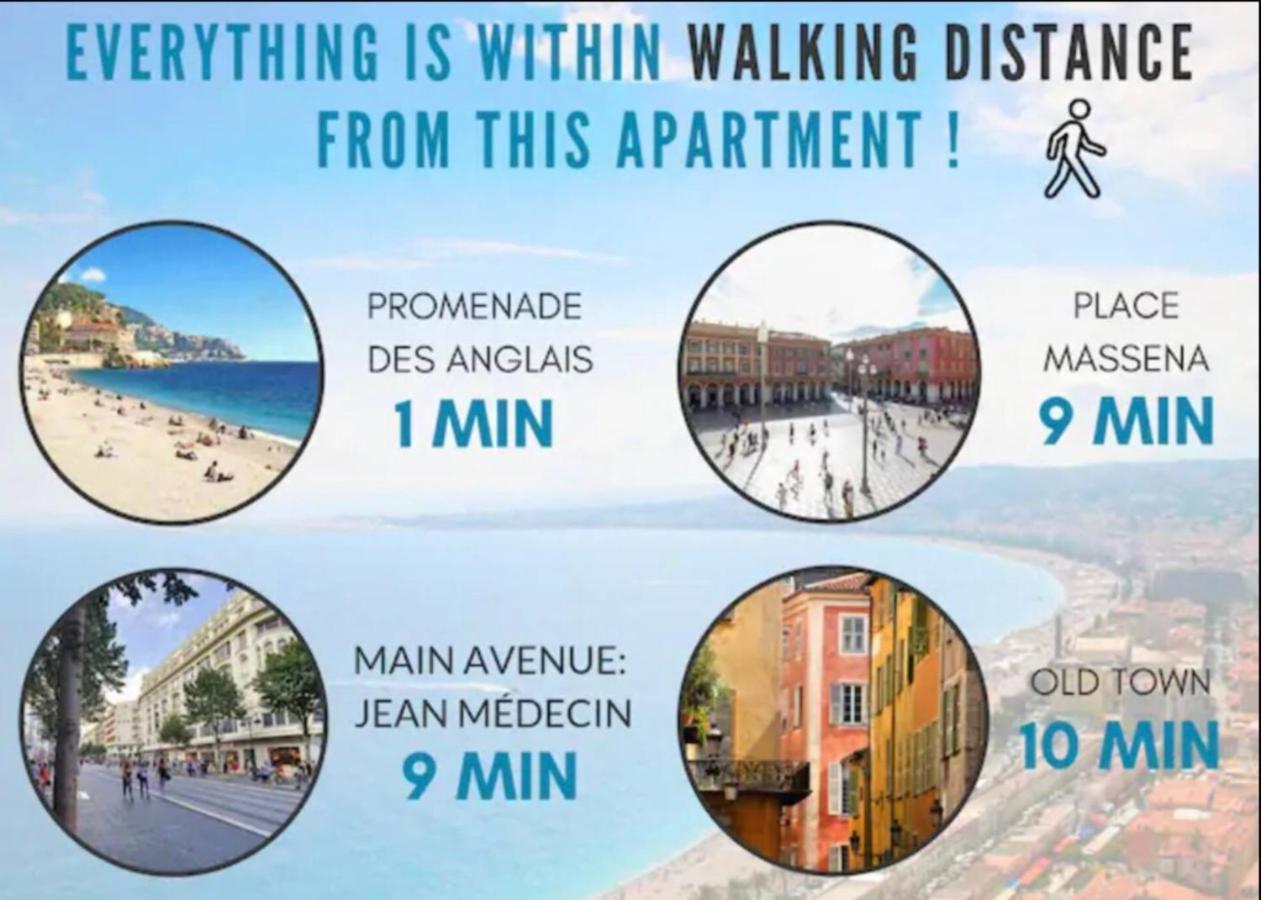Stunning Flat By The Beach, Carre D'Or-Negresco Niza Exterior foto